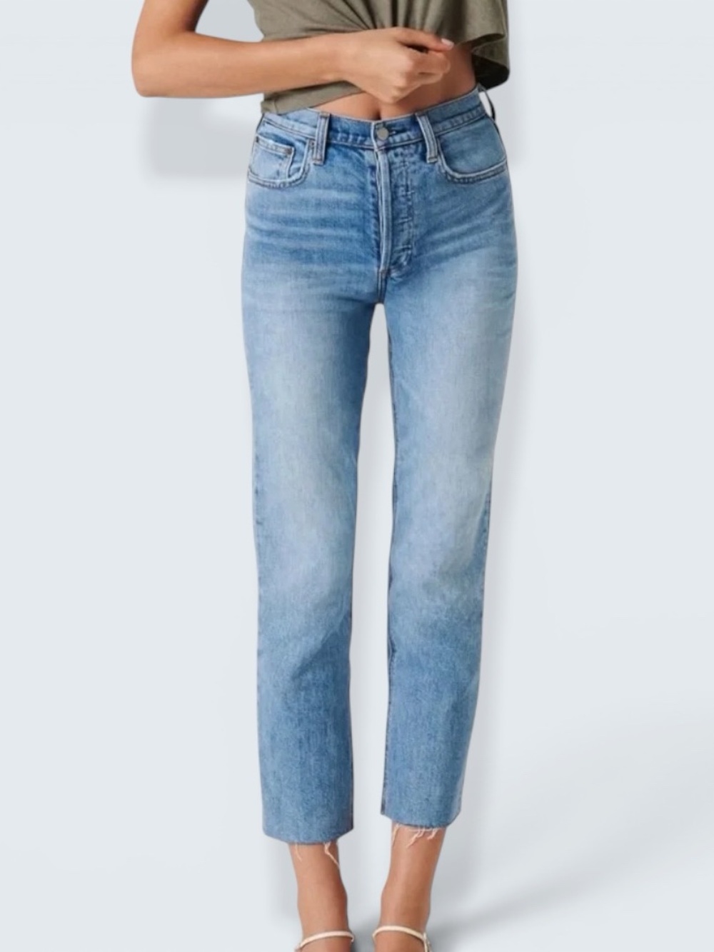 Denim Forum Arlo Straight Jeans Size 26 Aritzia 7 Years Bleu Taboo